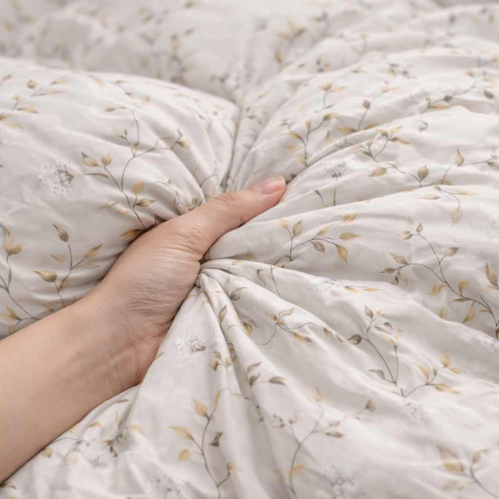 Grey Botanical Garden Gulzar Comforter – Cloud Soft Microfibre Filled, 210 TC Cotton Blend, Double Bed