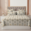 Meadow Bloom Premium Cotton Blend 210TC Gulzar Bedsheet, Cloud Soft Double Bed