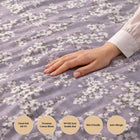 Lavender Spring Bloom Premium Cotton Blend 210TC Gulzar Bedsheet, Cloud Soft Double Bed