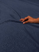 Navy KI.NO.ORI Cotton-Sateen Blend 250TC Bedsheet Set King Size