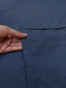 Navy KI.NO.ORI Cotton-Sateen Blend 250TC Bedsheet Set King Size