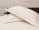 Pearl White KI.NO.ORI Cotton-Sateen Blend 250TC Bedsheet Set King Size