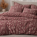 Royal Maroon Heritage Gulzar Comforter – Cloud Soft Microfibre Filled, 210 TC Cotton Blend, Double Bed