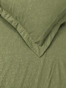 Moss Green KI.NO.ORI Cotton-Sateen Blend 250TC Bedsheet Set King Size