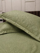 Moss Green KI.NO.ORI Cotton-Sateen Blend 250TC Bedsheet Set King Size