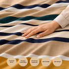 Urban Stripe Harmony Premium Cotton Blend 210TC Gulzar Bedsheet, Cloud Soft Double Bed