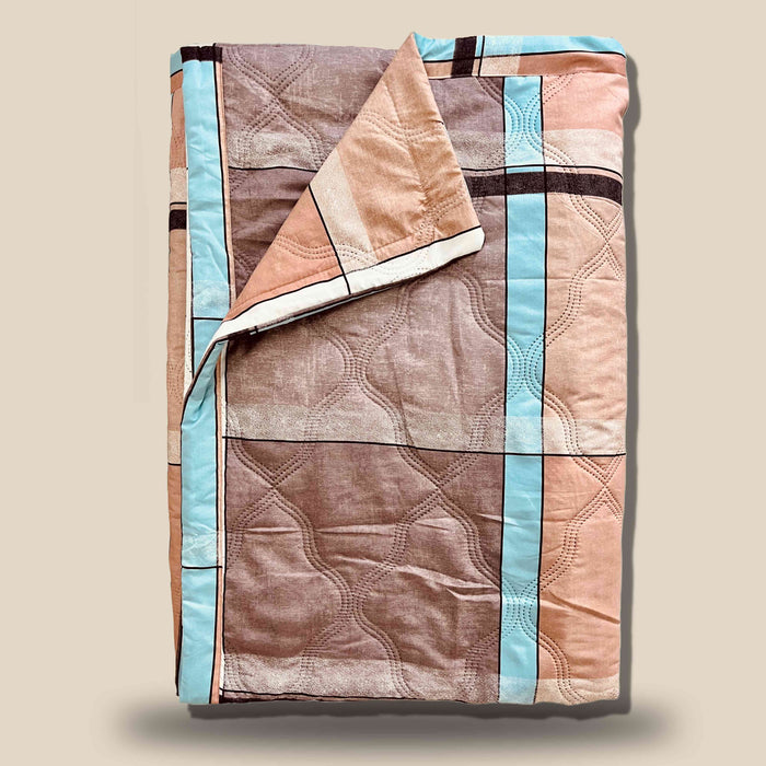 Mocha Brown | Single Bed Cotton Comforter | Thin & Lightweight