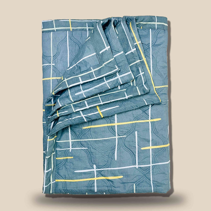 Abstract Blue | Double Bed Cotton Comforter | Thin & Lightweight