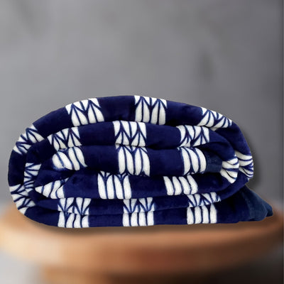 Blue Valley | Plush Flannel Blanket | Double Bed