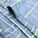 Abstract Blue | Double Bed Cotton Comforter | Thin & Lightweight - Harsh Foundation India