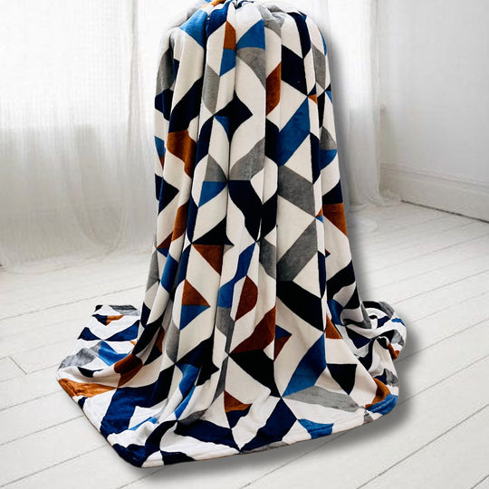 Multicolor Prism | Plush Flannel Blanket | Double Bed - Harsh Foundation India