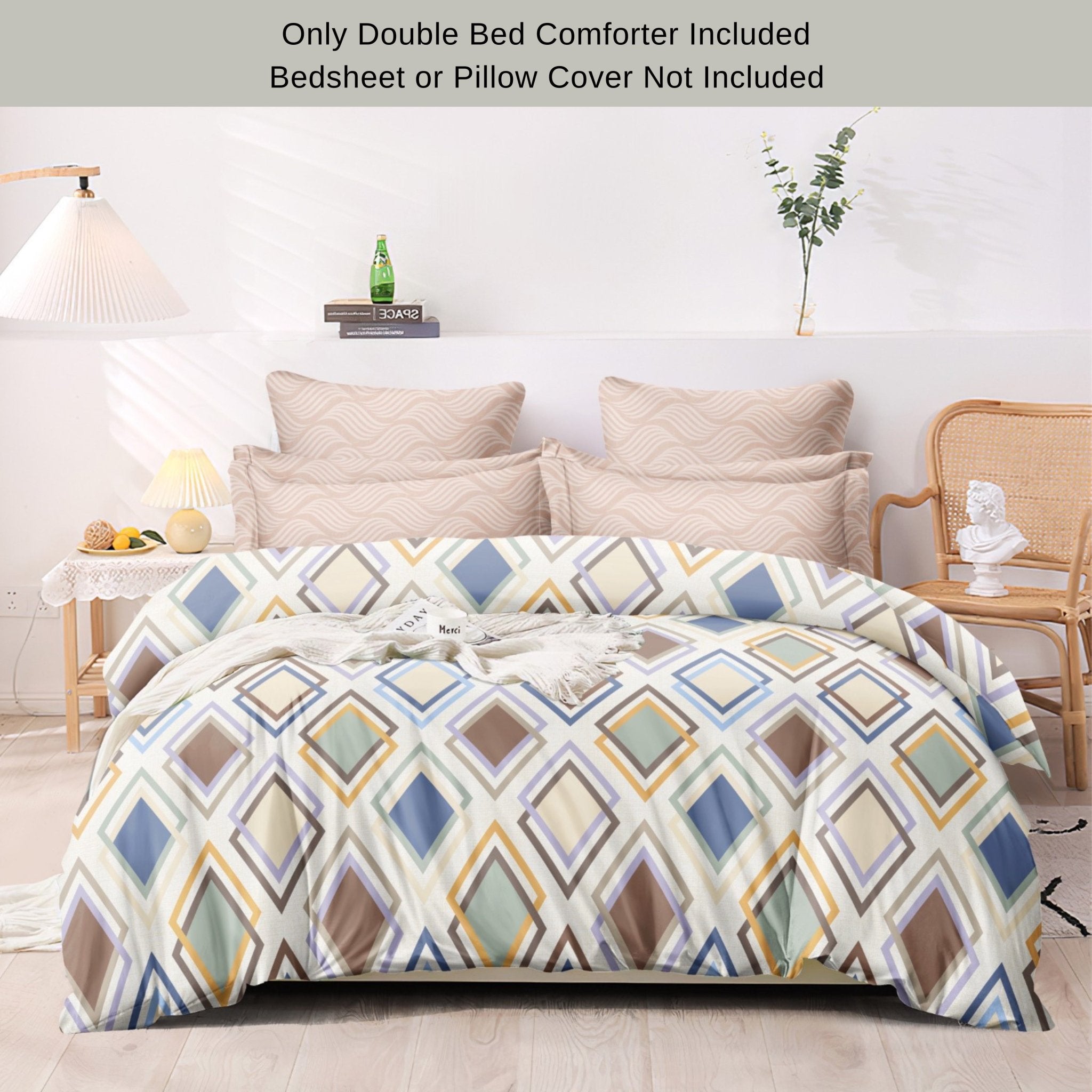 Ivory Frames | Double Bed Cotton Quilt | Cosy & Fluffy - Harsh Foundation India