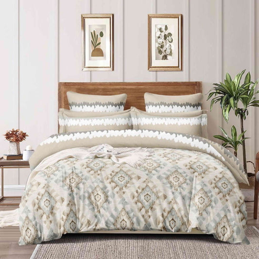 Patola Champagne | Double Bed Cotton Comforter | Thin & Lightweight - Harsh Foundation India
