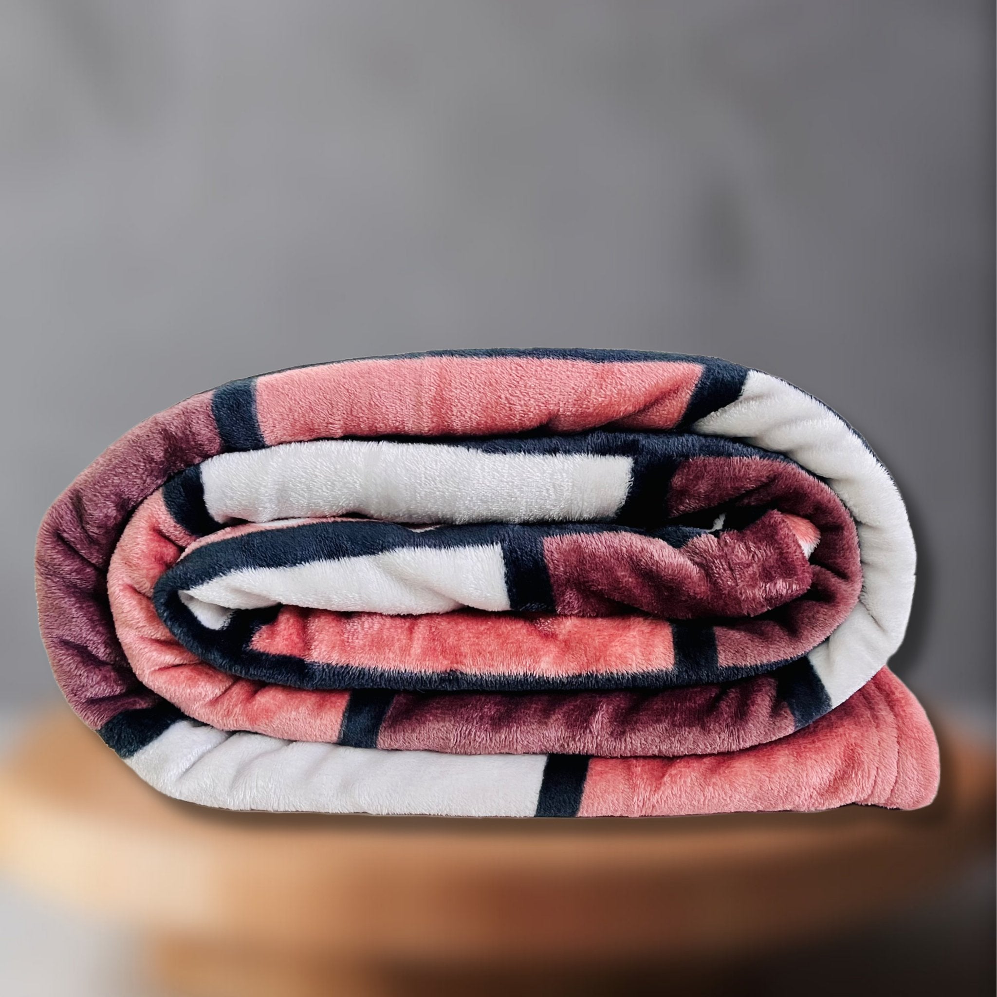 Onion Blocks | Plush Flannel Blanket | Double Bed - Harsh Foundation India