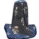 Navy High Garden | Plush Flannel Blanket | Double Bed - Harsh Foundation India