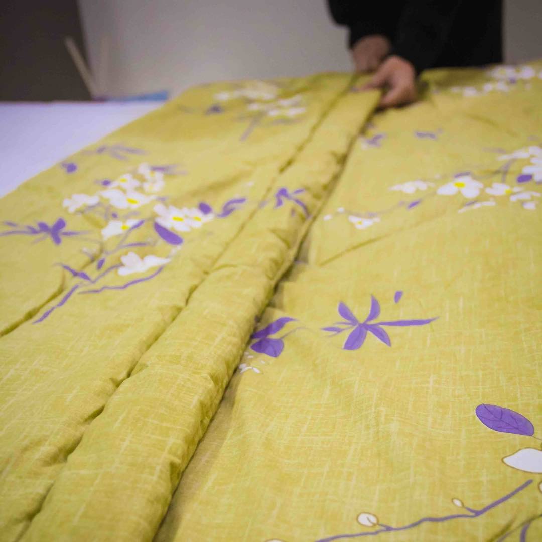 Green Apple | Double Bed Cotton Quilt | Cosy & Fluffy - Harsh Foundation India