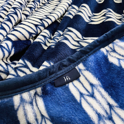 Blue Valley | Plush Flannel Blanket | Double Bed