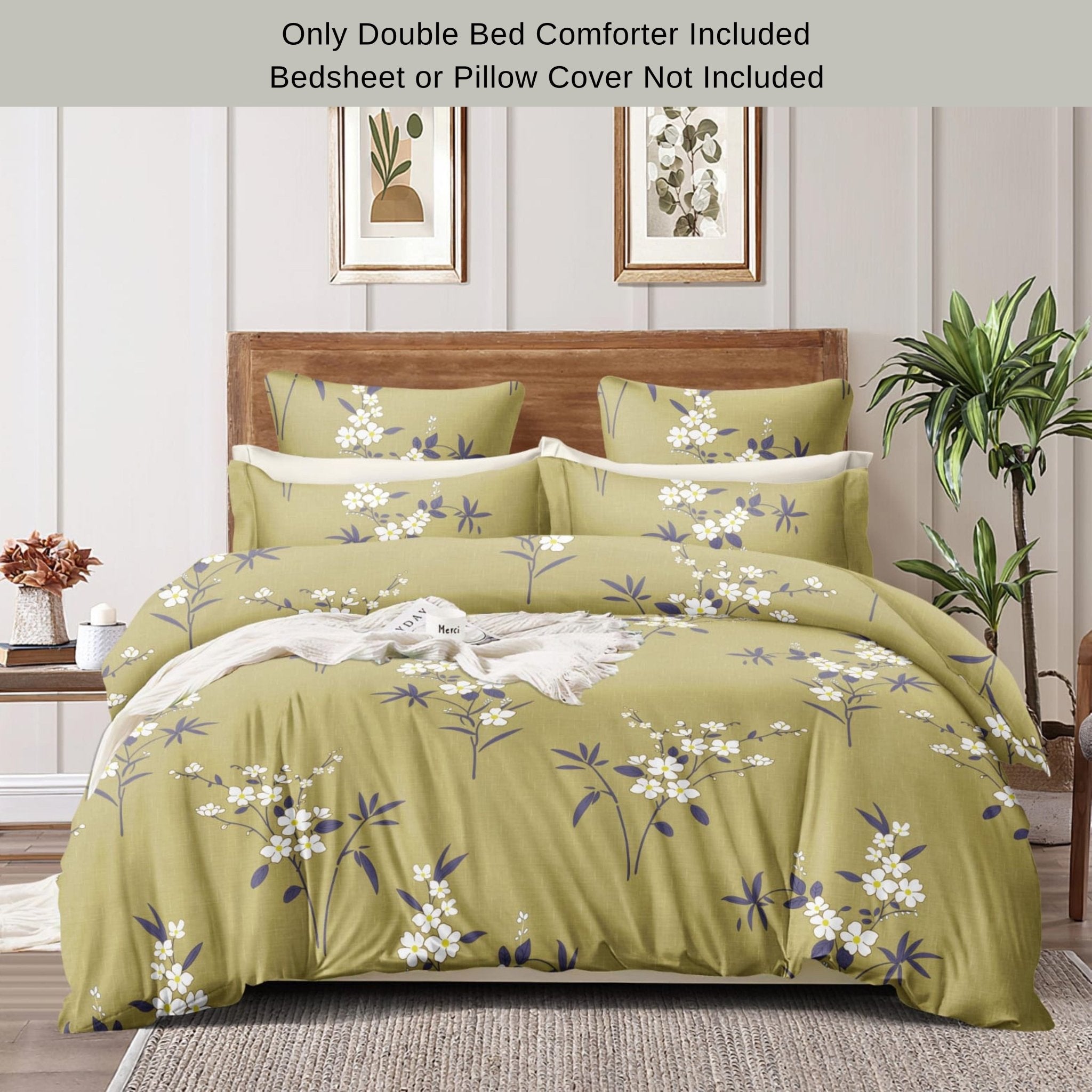 Green Apple | Double Bed Cotton Quilt | Cosy & Fluffy - Harsh Foundation India