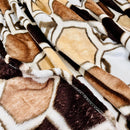 Brown Honeycomb | Plush Flannel Blanket | Double Bed - Harsh Foundation India