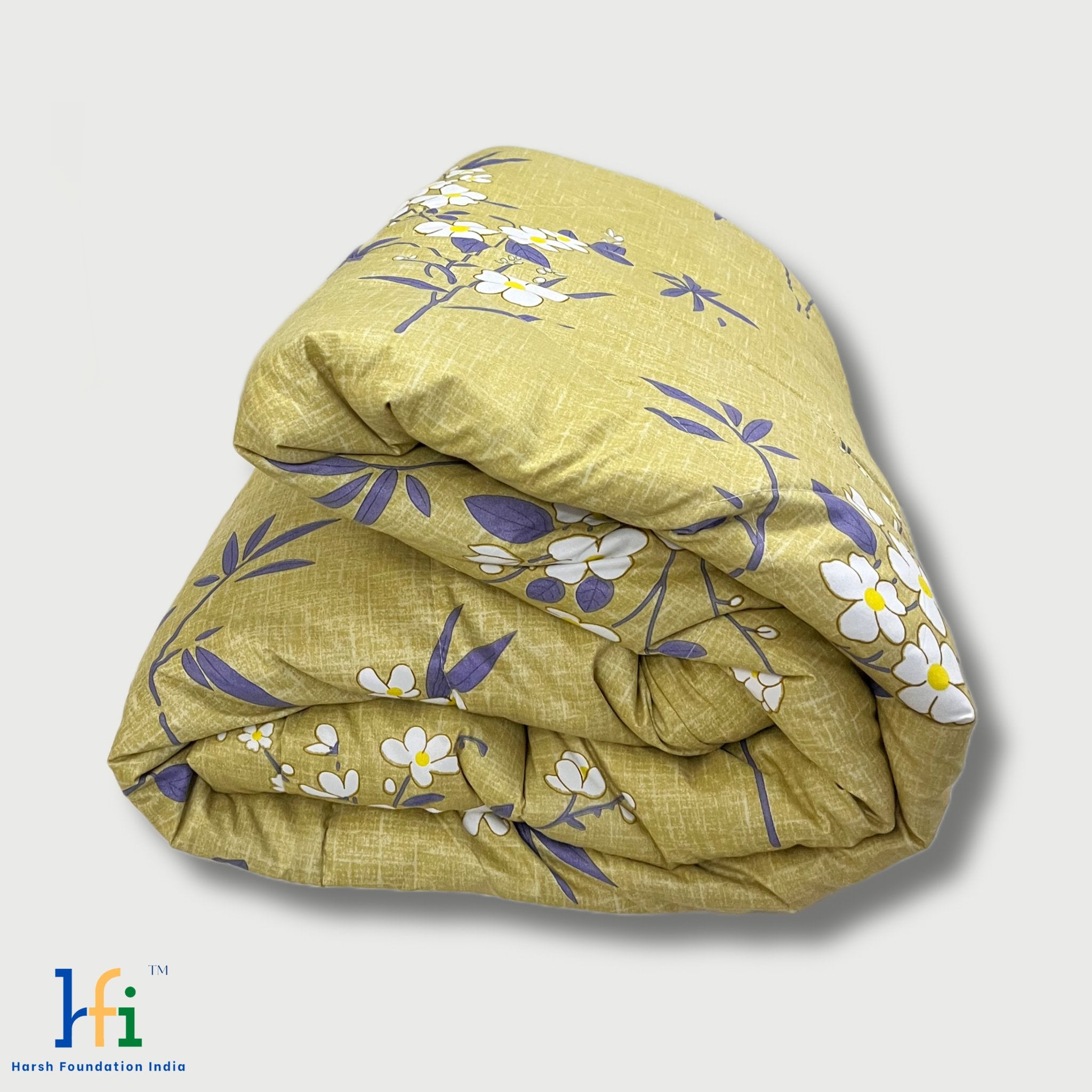 Green Apple | Double Bed Cotton Quilt | Cosy & Fluffy - Harsh Foundation India