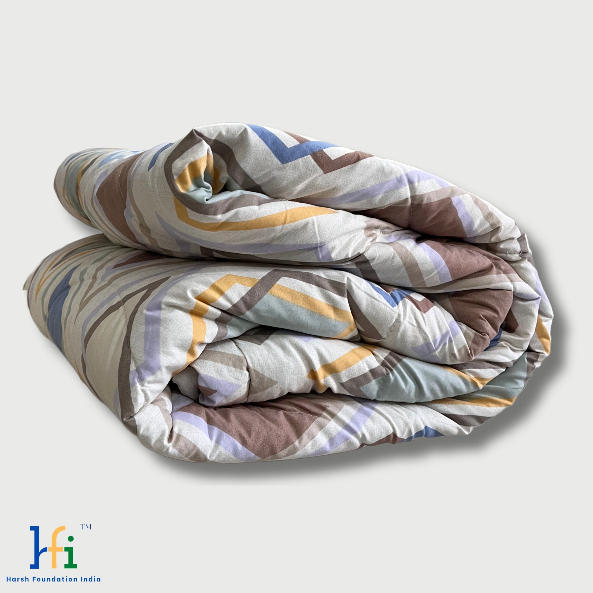 Ivory Frames | Double Bed Cotton Quilt | Cosy & Fluffy - Harsh Foundation India