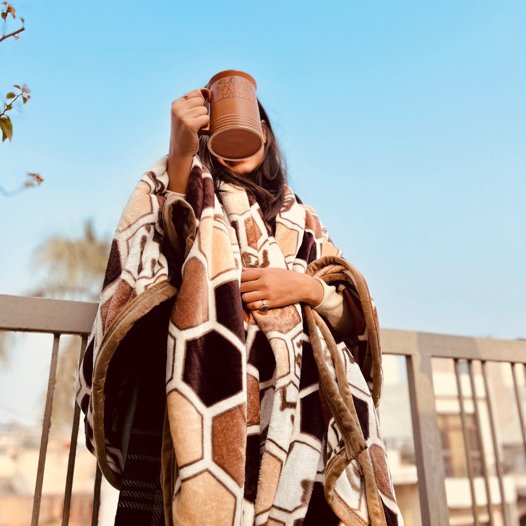 Jhanvi with HFI AC Blanket — HFI Bedding
