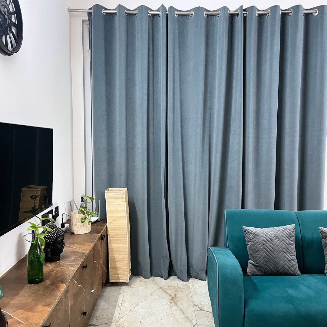 Tamanna with HFI Velvet Curtain — HFI Bedding