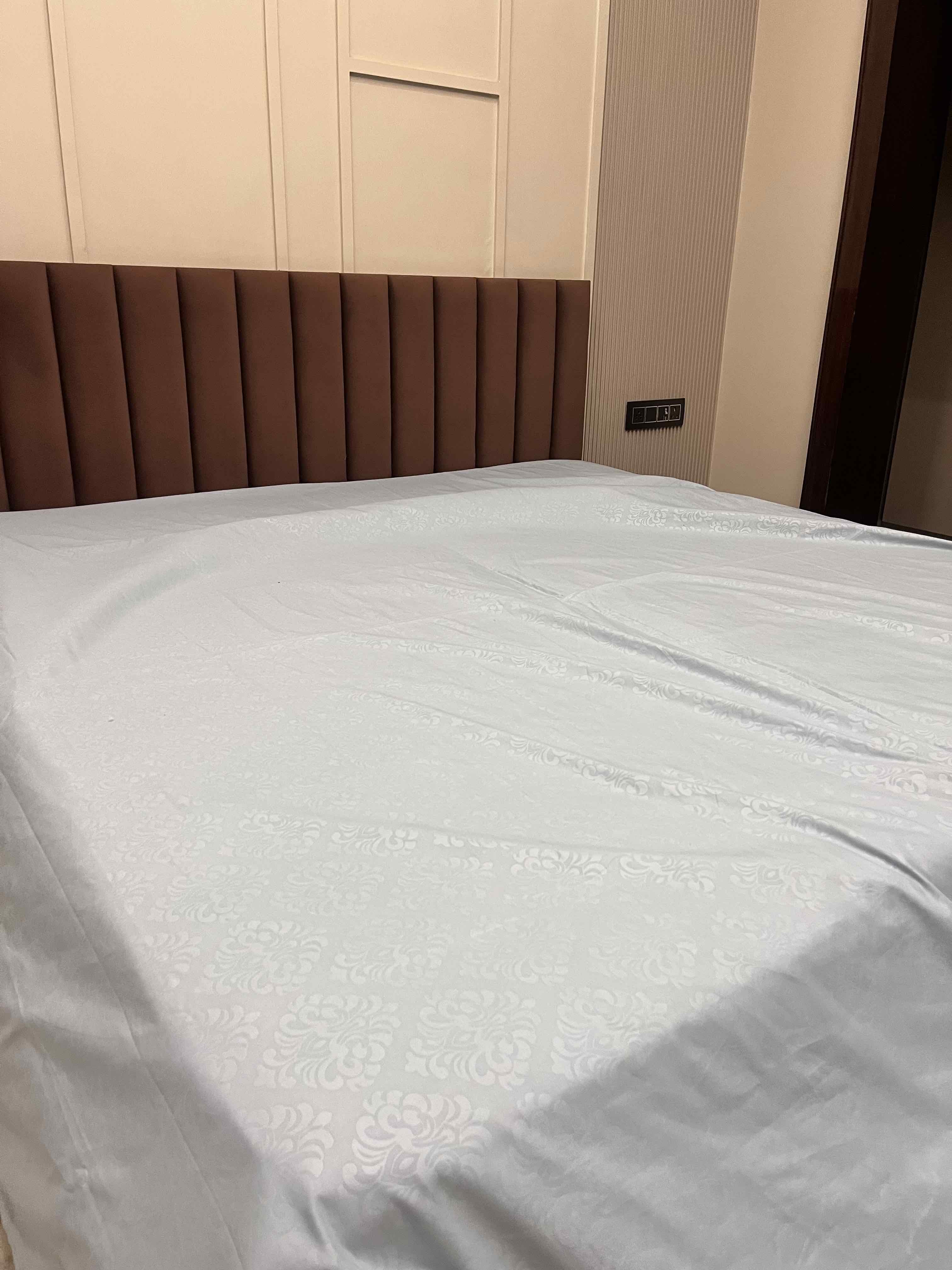 Kinoori king bedsheet in grey shade — HFI Bedding